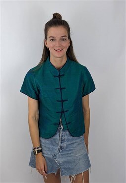 Vintage Green Ornate Top