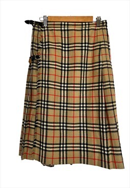 Burberry vintage beige Scottish nova checks skirt. L
