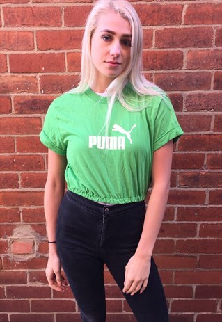 VINTAGE PUMA CROPPED SPORTS GYM SHIRT