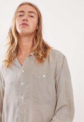 VINTAGE PATTERNED FESTIVAL LONG SLEEVE SILK SHIRT