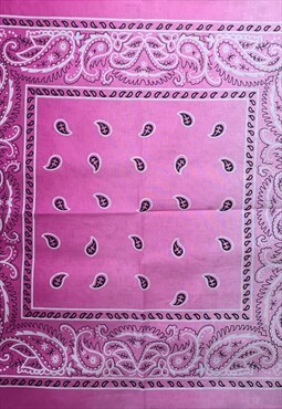 ombre pink & white funky y2k cottage core paisley bandana
