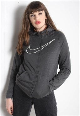Vintage Nike Big Logo Swoosh Hoodie Grey RL