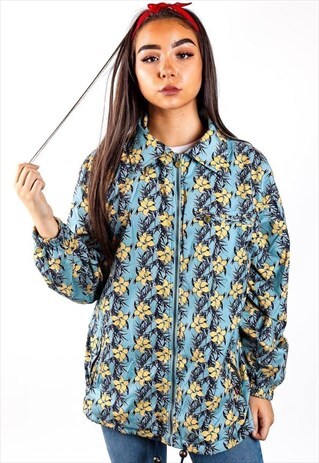 VINTAGE FLORAL WINDBREAKER JACKET J1246