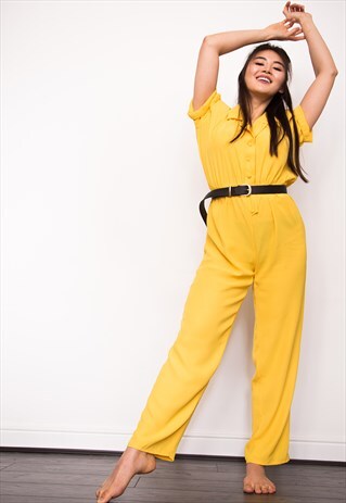YELLOW 80'S JUMPSUIT