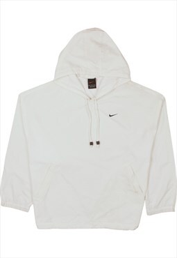 Vintage 90's Nike Windbreaker Swoosh Hooded Pullover White