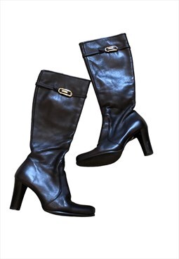 Knee high black boots