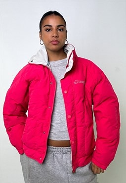 Pink 80s Ellesse Puffer Jacket Coat