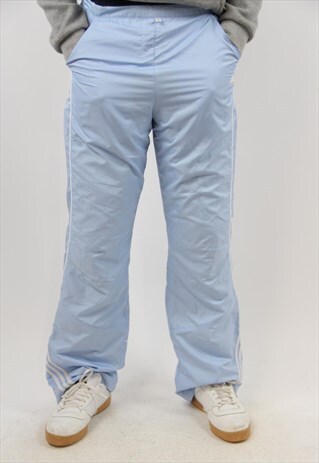 VINTAGE ADIDAS PALE BLUE TRACKSUIT BOTTOMS