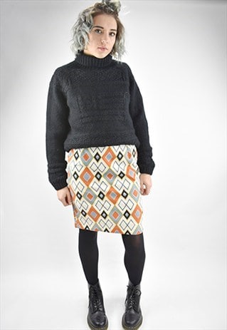 VINTAGE 90S GEO PRINT PENCIL SKIRT