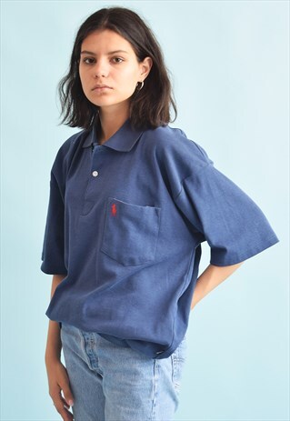 90'S RETRO RALPH LAUREN SPORTS OVERSIZED POLO T-SHIRT TEE