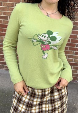 Donaldson Lime Green Mickey Mouse Jumper
