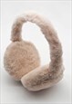 OVERHEAD FUR EAR MUFFS IN TAUPE