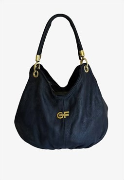 Vintage 90s Gianfranco Ferre Jeans Leather Tote Bag