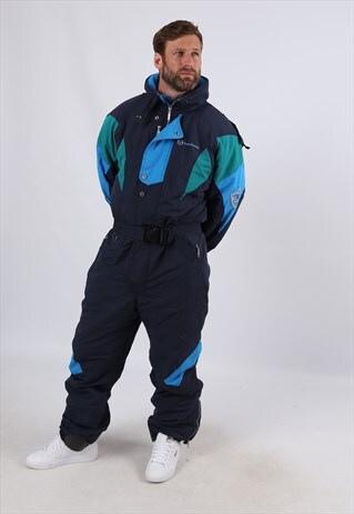 VINTAGE SERGIO TACCHINI FULL SKI SUIT SNOW XL 44 - 46" (6FQ)