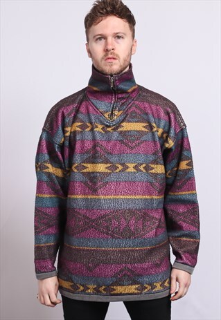 VINTAGE HALF ZIP FLEECE TOP