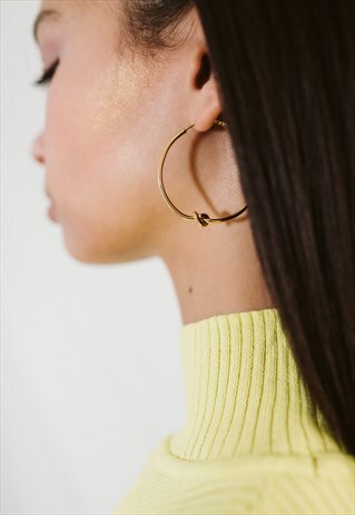 LOOP EARRINGS WITH KNOT