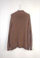 VINTAGE COLUMBIA JUMPER QUARTEZ ZIP IN BROWN M