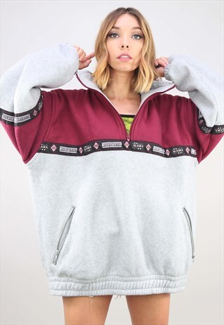 VINTAGE 90S OVERSIZED 1/4 ZIP FLEECE