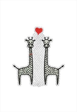 Embroidered Lover Giraffes iron on patch / sew on patches