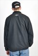 VINTAGE UMBRO WINDBREAKER OVERHEAD JACKET IN BLACK