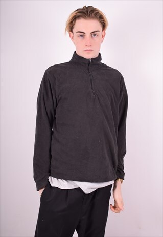 THE NORTH FACE MENS VINTAGE FLEECE JUMPER MEDIUM BLACK 90'S