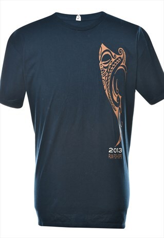 VINTAGE NAVY BREWERS FESTIVAL T-SHIRT - L