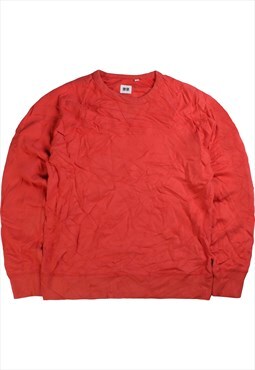 Vintage  Uniqlo Sweatshirt Plain Heavyweight Crewneck Orange
