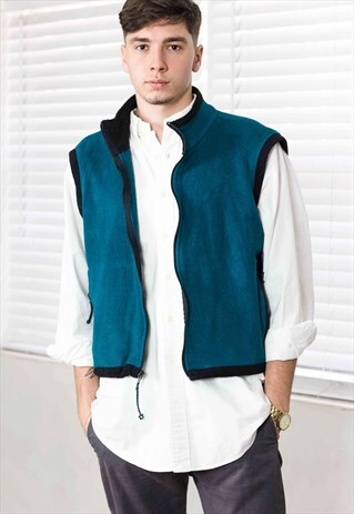 VINTAGE REI FLEECE VEST JACKET LOGO 90S X 12.6