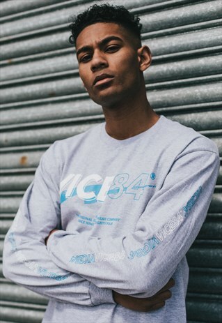 VICE 84 'RACER' LONGSLEEVE TEE - GREY