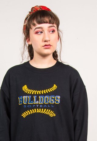 VINTAGE 90'S BULLDOGS SOFTBALL SWEATSHIRT