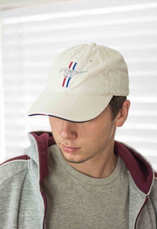 VINTAGE HORSE EMBROIDERED BASEBALL CAP LOGO 90S 2.7