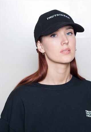 TRUTHWEAR BLACK LOGO BASEBALL CAP