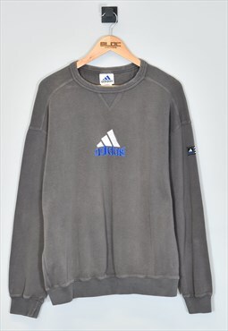 Vintage 1990's Adidas Sweatshirt Grey Large