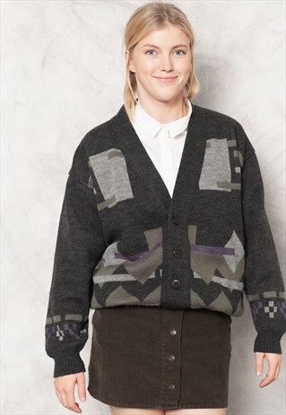 VINTAGE 80S KNITTED CARDIGAN