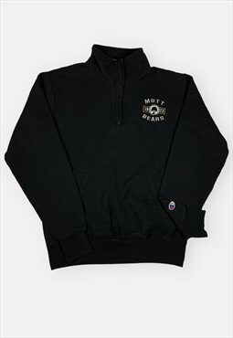 Champion Mott Bears College black 1/4 zip sweatshirt size S