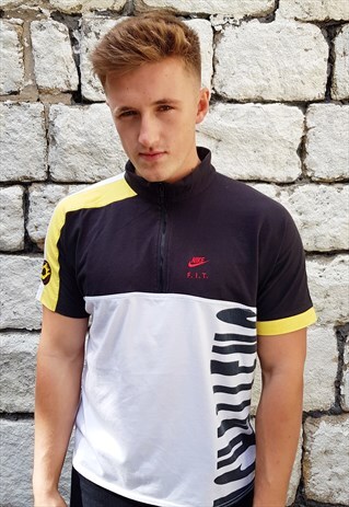 VINTAGE 90'S NIKE CHALLENGE COURT 1/4 ZIP T-SHIRT