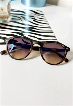 Tortoiseshell Glasses with Blue Fade Lens