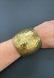 80'S VINTAGE LADIES BRACELET GOLD COSTUME JEWELLERY CUFF 