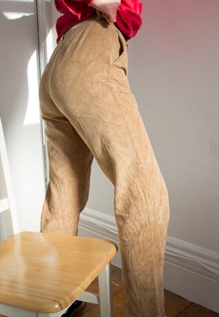 JUMBO CORDUROY / CORD HIGH WAISTED VINTAGE TROUSERS