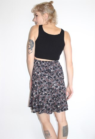 FLORAL MID LENGTH SKIRT