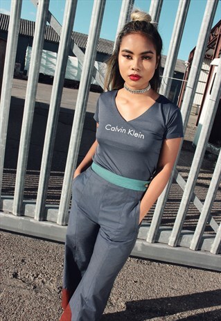 VINTAGE CALVIN KLEIN DARK GREY TEE
