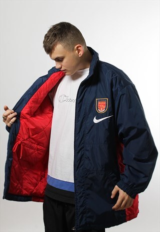 VINTAGE NIKE ARSENAL PADDED RAIN COAT