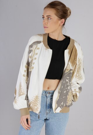 VINTAGE PATTERNED BOMBER JACKET X21