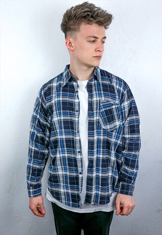 VINTAGE CHECK FLANNEL SHIRT