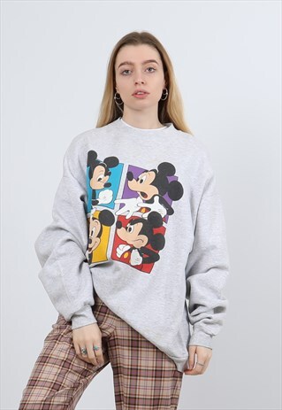 DISNEY GREY LARGE PRINTED SWEATSHIRT