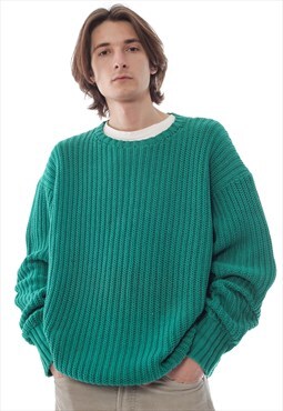 Vintage POLO RALPH LAUREN Sweater Knit Jumper 90s Green