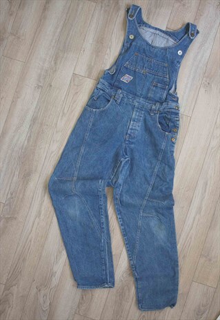 VINTAGE OVERALL DUNGAREES DENIM JEANS 90S X 36.2