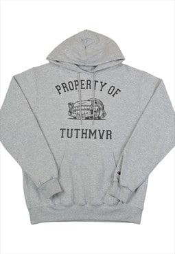 Vintage Property Of TUTHMVR Hoodie Sweatshirt Grey Medium