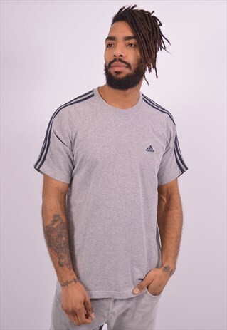 VINTAGE ADIDAS T-SHIRT TOP GREY