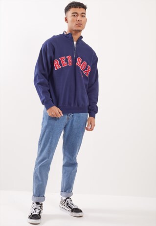 VINTAGE BOSTON RED SOX 1/4 ZIP SWEATSHIRT